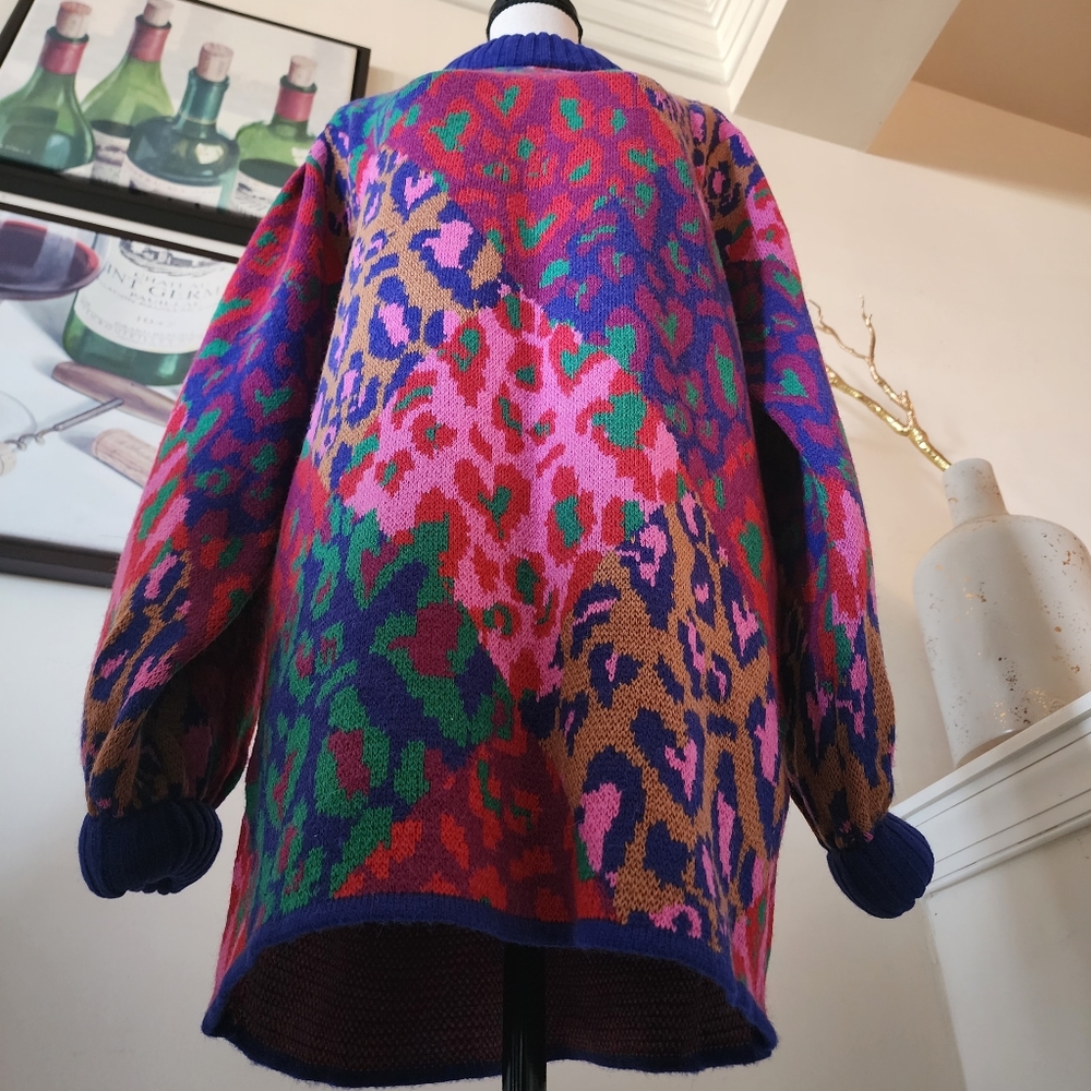 🔥FARM Rio Mixed Leopard Pop Sweater Dress - Picture 14 of 17